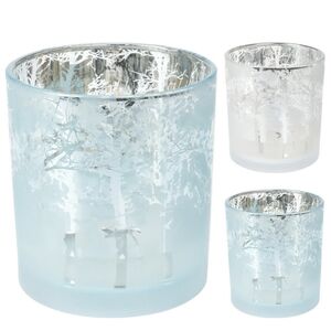 Стеклянный подсвечник Foresta di Gelo 8 см, белый Koopman фото 2