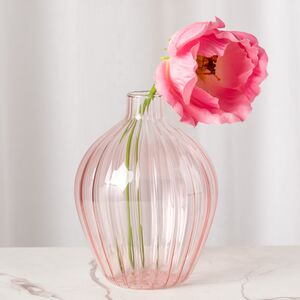 Стеклянная ваза Амберг 8 см розовая
