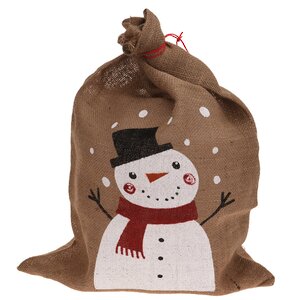 Новогодний мешок для подарков Снеговик 70*50 см Koopman фото 1