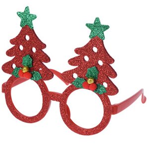 Новогодние очки Стильные Елочки 16 см красные Koopman фото 1