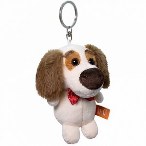 Мягкая игрушка-брелок Собака Бартоломей с бантиком 12 см Budi Basa фото 2