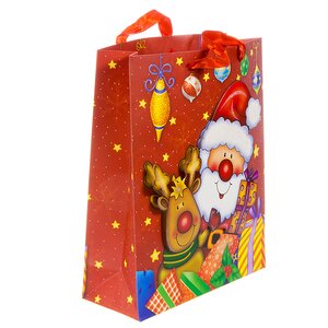 Пакет для подарков 3D "Санта на пороге", бумажный, 32*26*10 см Koopman фото 2