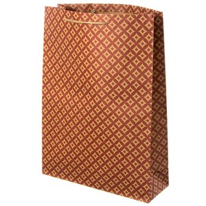Подарочный пакет Норвежские Орнаменты - Ромбики 41*33*10 см