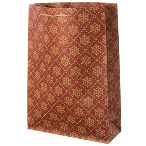 Подарочный пакет Норвежские Орнаменты - Снежинки 41*33*10 см Koopman фото 1