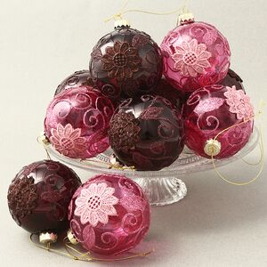 Набор стеклянных елочных шаров Claire Gorfan 8 см, 12 шт