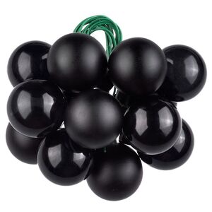 Гроздь стеклянных шаров на проволоке 2 см черный mix, 12 шт