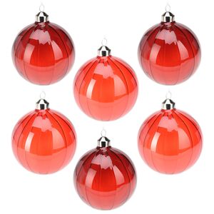 Набор стеклянных шаров Cheerful Mood 10 см красный, 12 шт Koopman фото 1