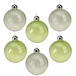Набор стеклянных шаров Cheerful Mood 10 см зеленый, 12 шт