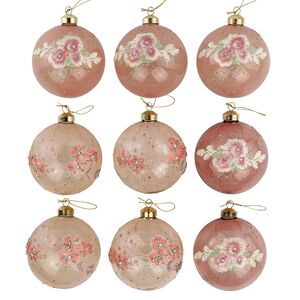 Набор стеклянных елочных шаров Nicolette Fantasy 10 см, 9 шт Koopman фото 4