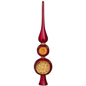 Верхушка на елку Lanberis - Kate 30 см красная, стекло Koopman фото 1