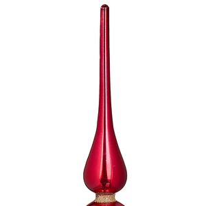 Верхушка на елку Lanberis - Kate 30 см красная, стекло Koopman фото 4