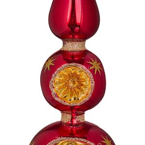 Верхушка на елку Lanberis - Kate 30 см красная, стекло Koopman фото 5