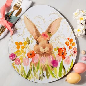 Пасхальное блюдо Кролик в Цветочном Саду 35*29 см