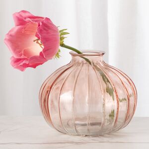 Стеклянная ваза для цветов Майенн 9 см персиковая
