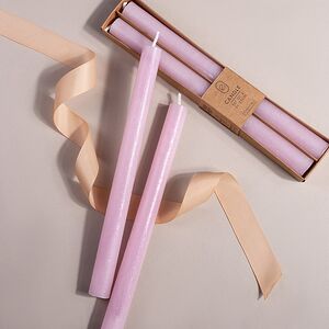 Столовые свечи Ронберг Рустик 25 см, 2 шт, розовые