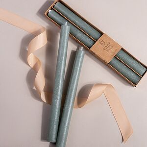 Столовые свечи Ронберг Рустик 25 см, 2 шт, зеленые Koopman фото 1