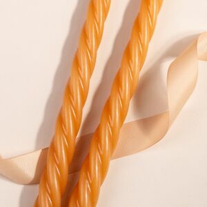 Витые свечи Bella Luce 25 см оранжевые, 2 шт Koopman (Купман) фото 2