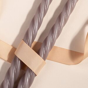 Витые свечи Bella Luce 25 см серые, 2 шт Koopman (Купман) фото 2