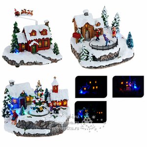 Светящаяся композиция "Зимние Забавы" 20x14,5x16,5 см, музыка, LED лампы, анимация Koopman фото 2