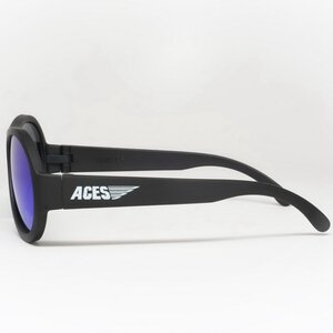 Солнцезащитные очки для подростков Babiators Aces. Спецназ, 6-14 лет, чёрный, cиние линзы Babiators фото 5