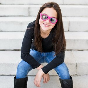 Солнцезащитные очки для подростков Babiators Aces. Поп-звезда, 6-14 лет, розовый, зеркальные линзы Babiators фото 1