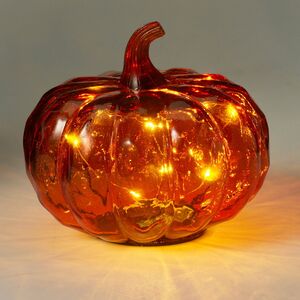 Светящаяся фигурка Тыква Dunkeld 13 см оранжевая, таймер, на батарейках Koopman фото 1