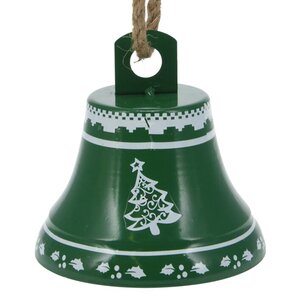 Елочная игрушка Колокольчик - Christmas Tree 14 см зеленый, подвеска