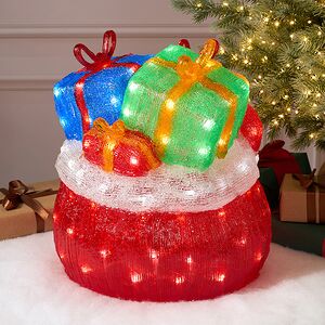Светящиеся подарки Гостинцы Деда Мороза 35*32 см, 96 холодных белых LED ламп, IP44 