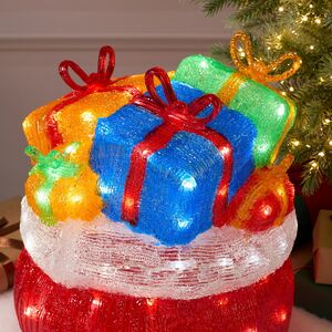 Светящиеся подарки Гостинцы Деда Мороза 35*32 см, 96 холодных белых LED ламп, IP44  Koopman фото 5