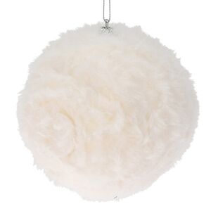 Елочный шар-снежок Fluffy Snowballs 12 см белый Koopman фото 5
