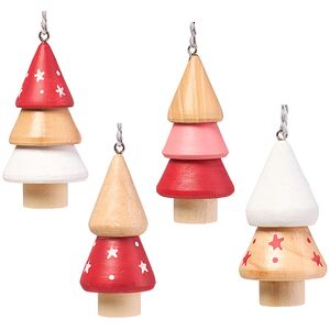 Елочные игрушки Елочки - Leverano Lari 9 см, набор 4 шт Koopman фото 1