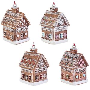 Елочные игрушки Пряничные Домики - Sweet Storm 6 см, набор 4 шт Koopman фото 1