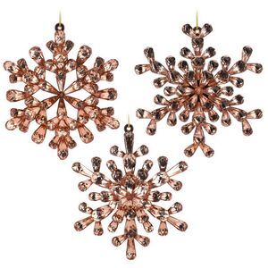 Набор елочных игрушек Снежинки Diamante 12 см, 3 шт Koopman фото 1