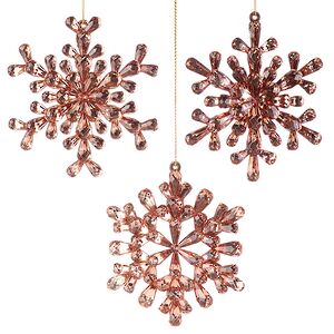 Набор елочных игрушек Снежинки Diamante 12 см, 3 шт Koopman фото 1