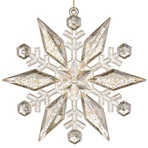 Елочная игрушка Снежинка - Savolle Gold 12 см, подвеска