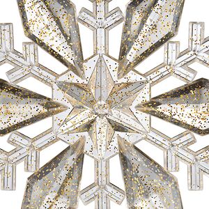 Елочная игрушка Снежинка - Savolle Gold 12 см, подвеска Koopman фото 2