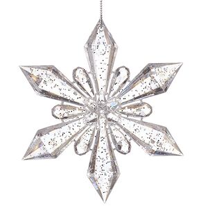 Елочная игрушка Снежинка - Maclaren Silvo 12 см, подвеска
