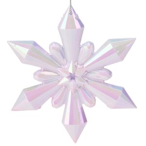 Елочная игрушка Снежинка - Savolle Lilac 12 см, подвеска Koopman фото 5