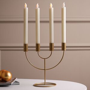 Подсвечник канделябр на 4 свечи Адажио 21 см, золотой Koopman фото 6