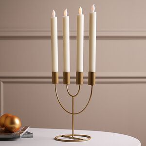 Подсвечник канделябр на 4 свечи Адажио 21 см, золотой Koopman фото 3