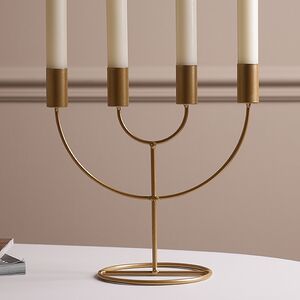 Подсвечник канделябр на 4 свечи Адажио 21 см, золотой Koopman фото 2