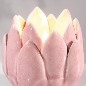 Керамический подсвечник Цветок Иммаколета 7 см пудрово-розовый Koopman фото 2