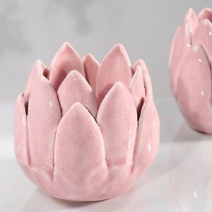 Керамический подсвечник Цветок Иммаколета 7 см пудрово-розовый Koopman фото 4