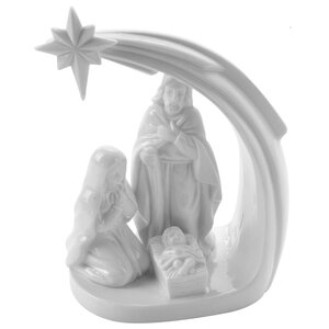 Рождественский Вертеп: Иосиф и Мария у яслей Младенца Иисуса 14 см, керамика Koopman фото 1