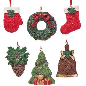 Елочные игрушки-магнитики Мелодия Рождества, 6 шт