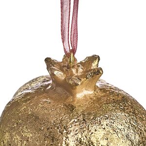 Елочная игрушка Гранат Dulverton 6 см золотая Koopman фото 2