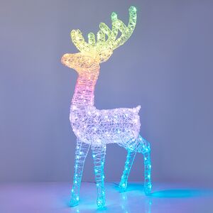 Светодиодная фигура Олень Nordlys 120 см, 165 RGB LED ламп, таймер, IP44