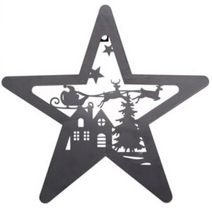 Подвесное украшение Светильник - Звезда Гисборо 35 см, 16 теплых белых LED ламп, на батарейках, таймер