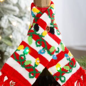 Декор для бутылки Новогодний Шарф - Гирлянда с LED подсветкой, на батарейках Koopman (Купман) фото 2