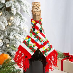 Декор для бутылки Новогодний Шарф - Гирлянда с LED подсветкой, на батарейках Koopman (Купман) фото 3